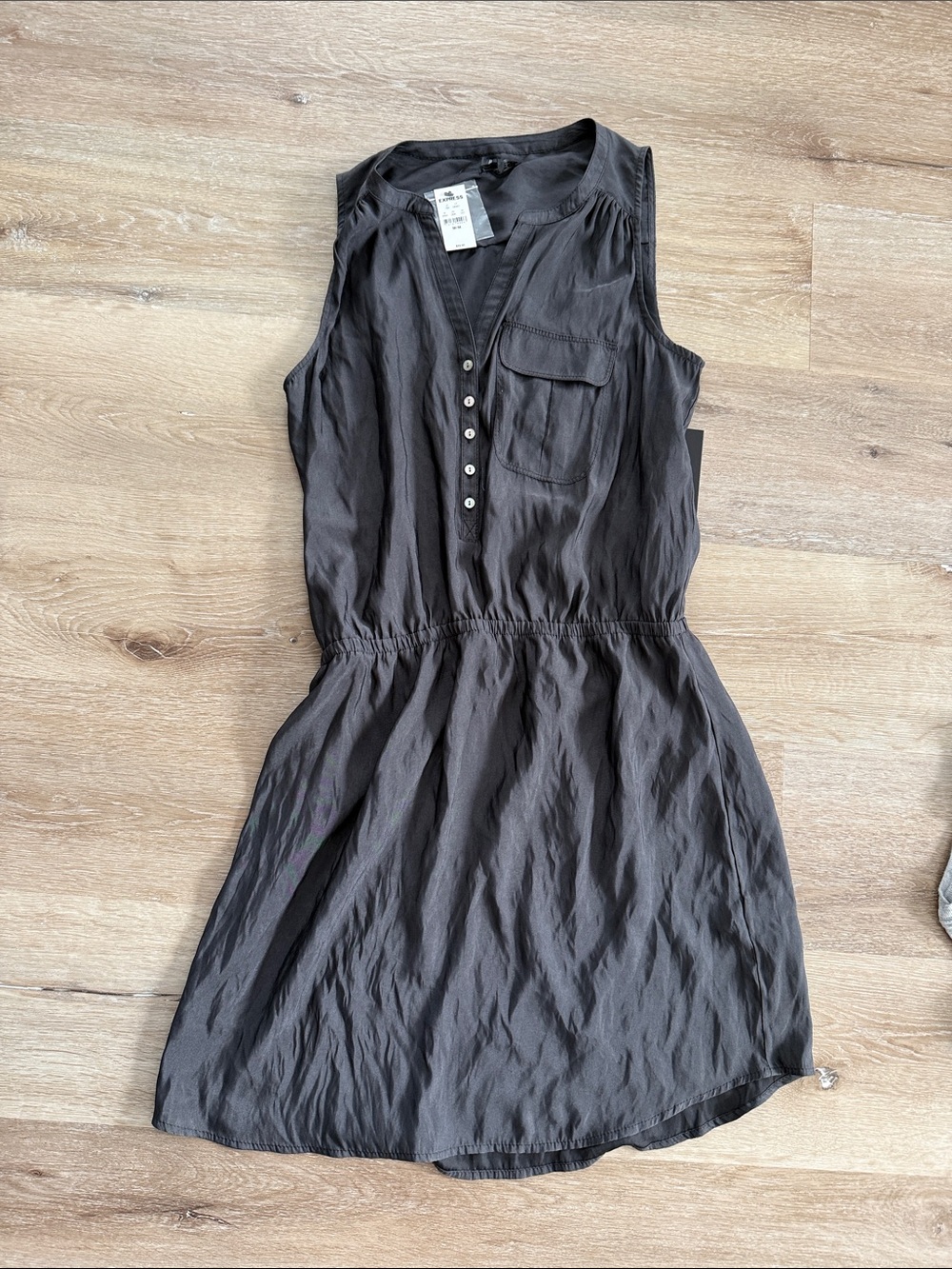 Express Sleeveless Mini Dress in Charcoal